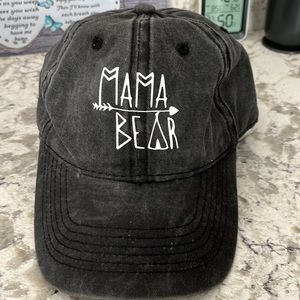Black distressed mama bear baseball cap NEW